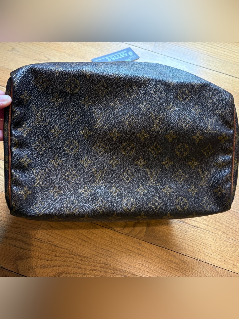 Louis Vuitton Brown Monogram Satchel with Tan Leather Handles - Picture 12 of 16